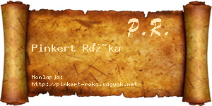Pinkert Réka névjegykártya