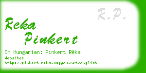 reka pinkert business card